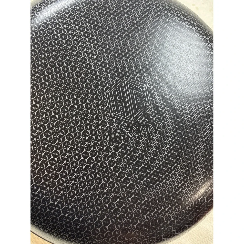 HexClad 12 Inch Hybrid Nonstick Frying Pan Stainless Steel without lid